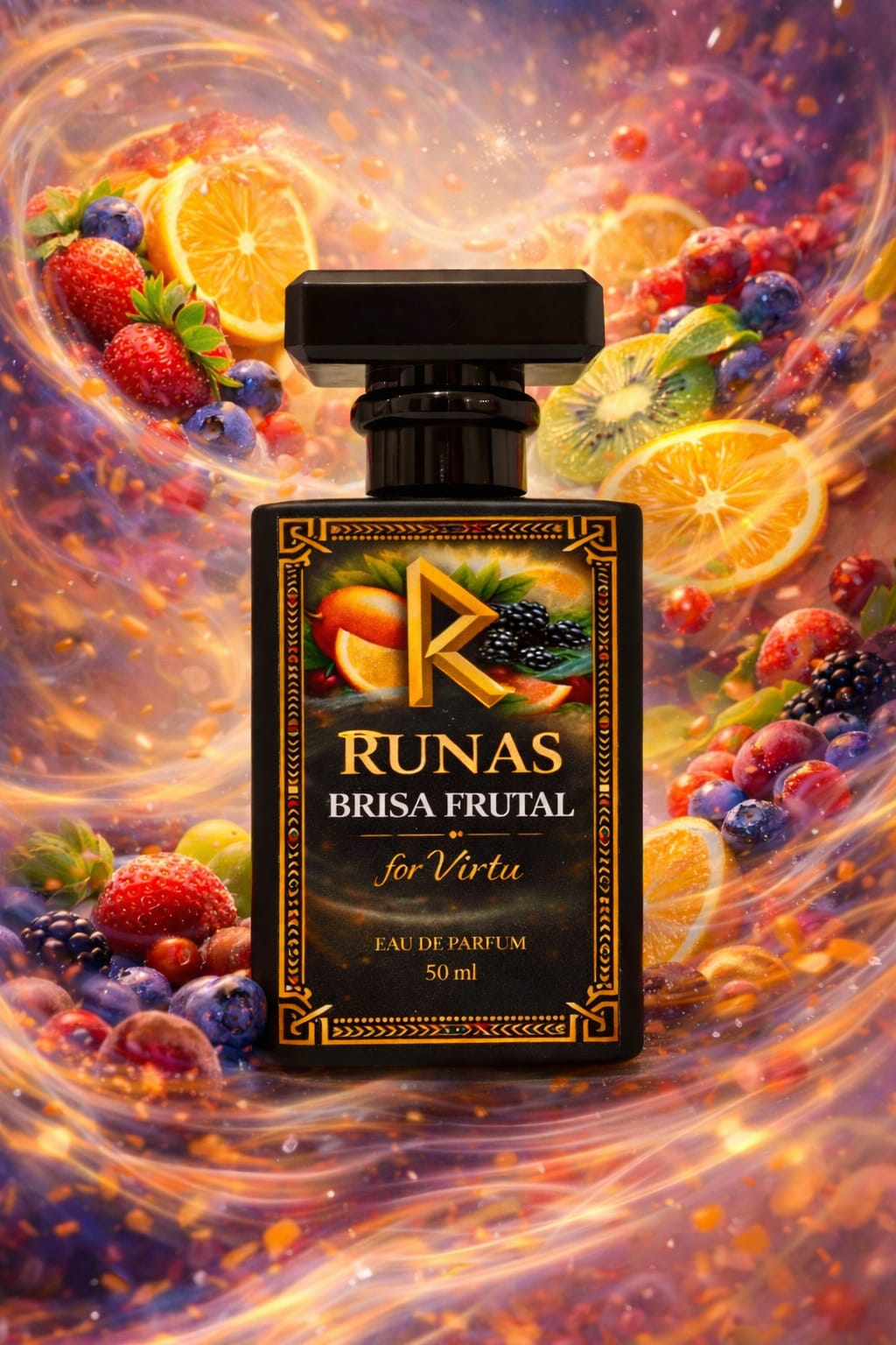 Brisa Frutal, fragancia personalizada RUNAS para Virtu