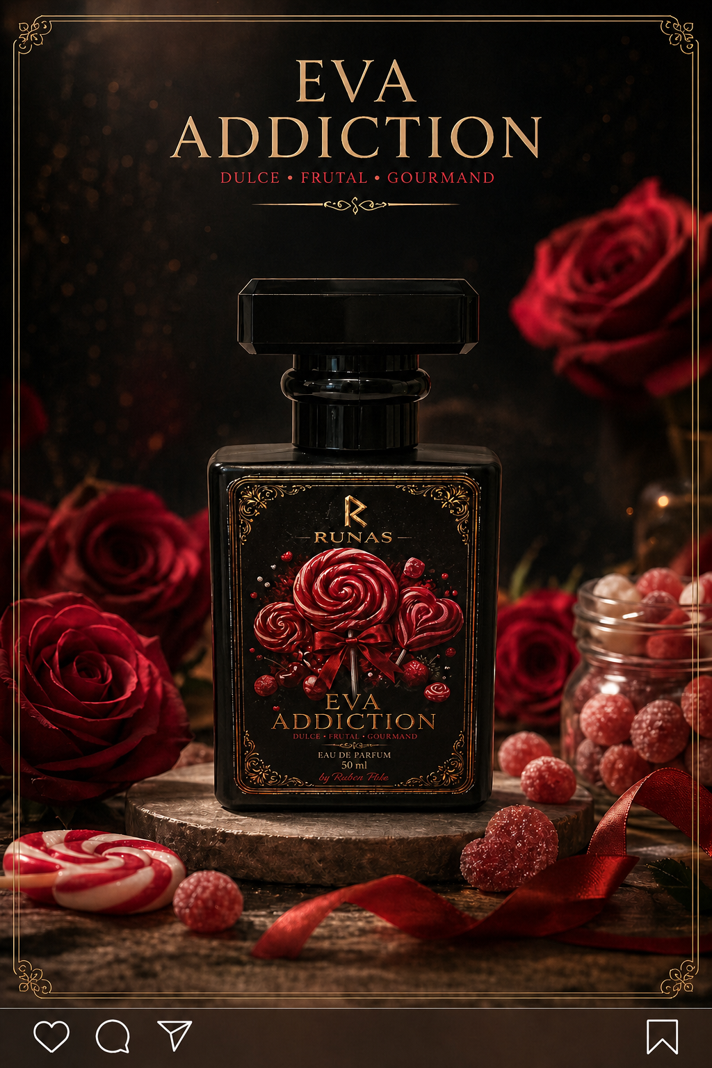 Eva Addiction, fragancia personalizada RUNAS para Eva